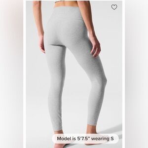 Alosoft High-Waist 7/8 Highlight Legging - Athletic Heather Grey XS